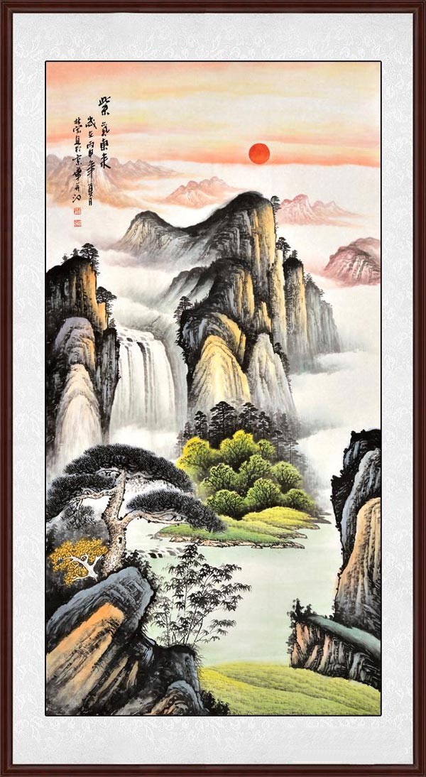 董事長辦公室設(shè)計時掛哪些裝飾畫，可以襯托出品味和修養(yǎng)《紫氣東來》