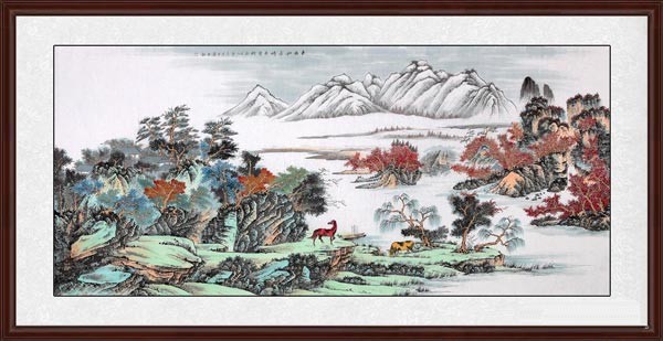 董事長(zhǎng)辦公室設(shè)計(jì)時(shí)掛哪些裝飾畫(huà)，可以襯托出品味和修養(yǎng)《春去秋冬時(shí)來(lái)運(yùn)轉(zhuǎn)》